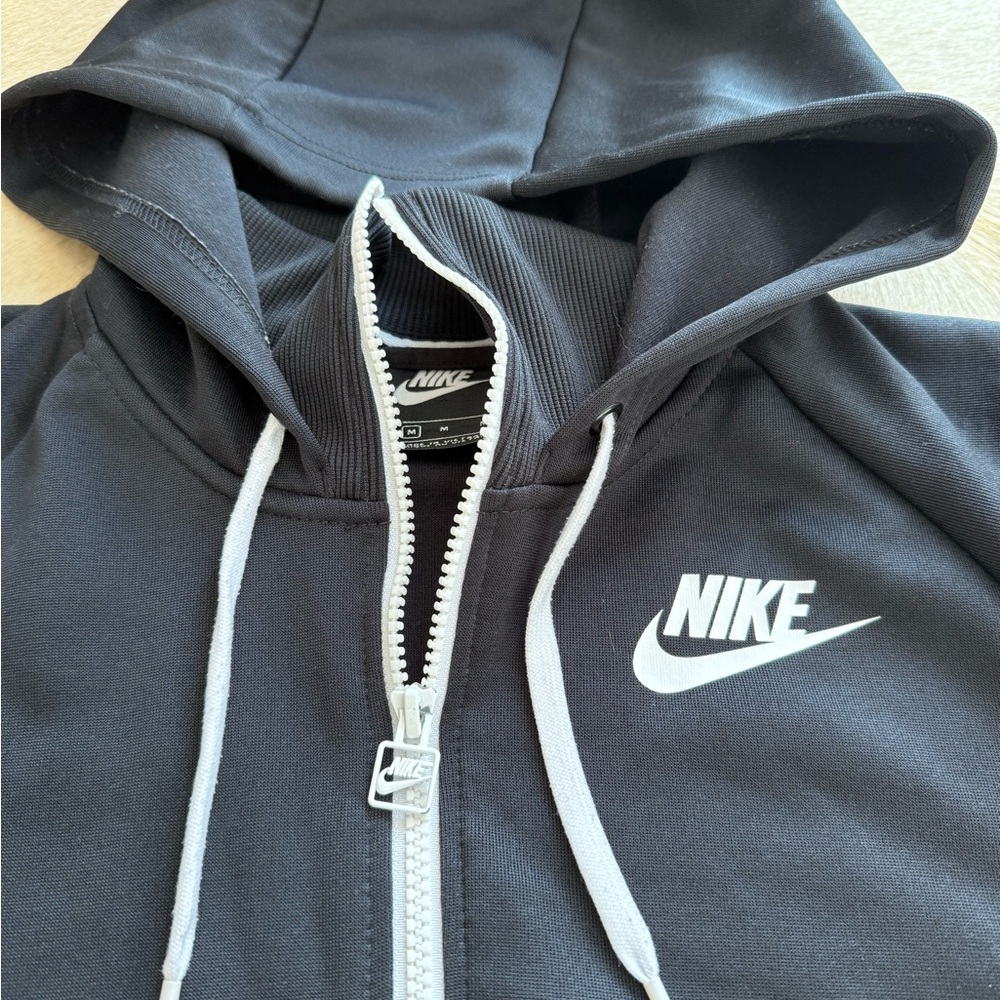Nike Black Zip-Up with Stripe Detail - Picture 3 of 8